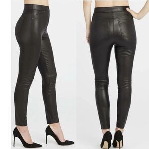 SPANX Leather Like Ankle Skinny Pants Black 20282Q Sz 2X Petite